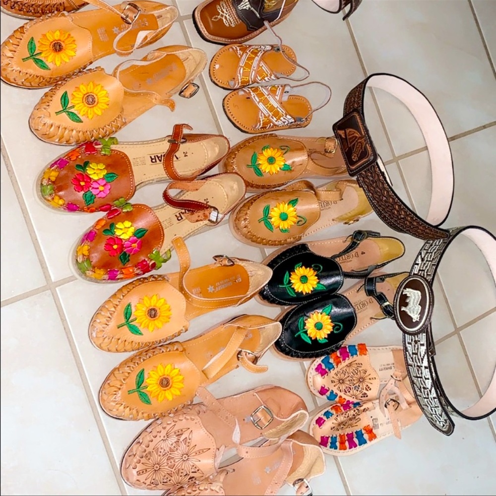 Sunflower, LATIN  Huaraches, Authentic Leather